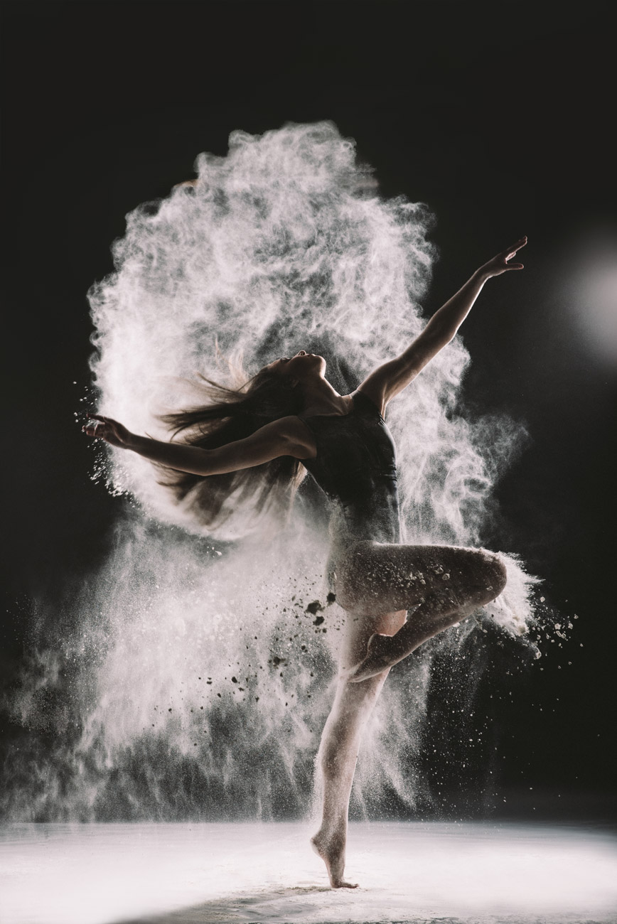 Dance Photography using Flour
