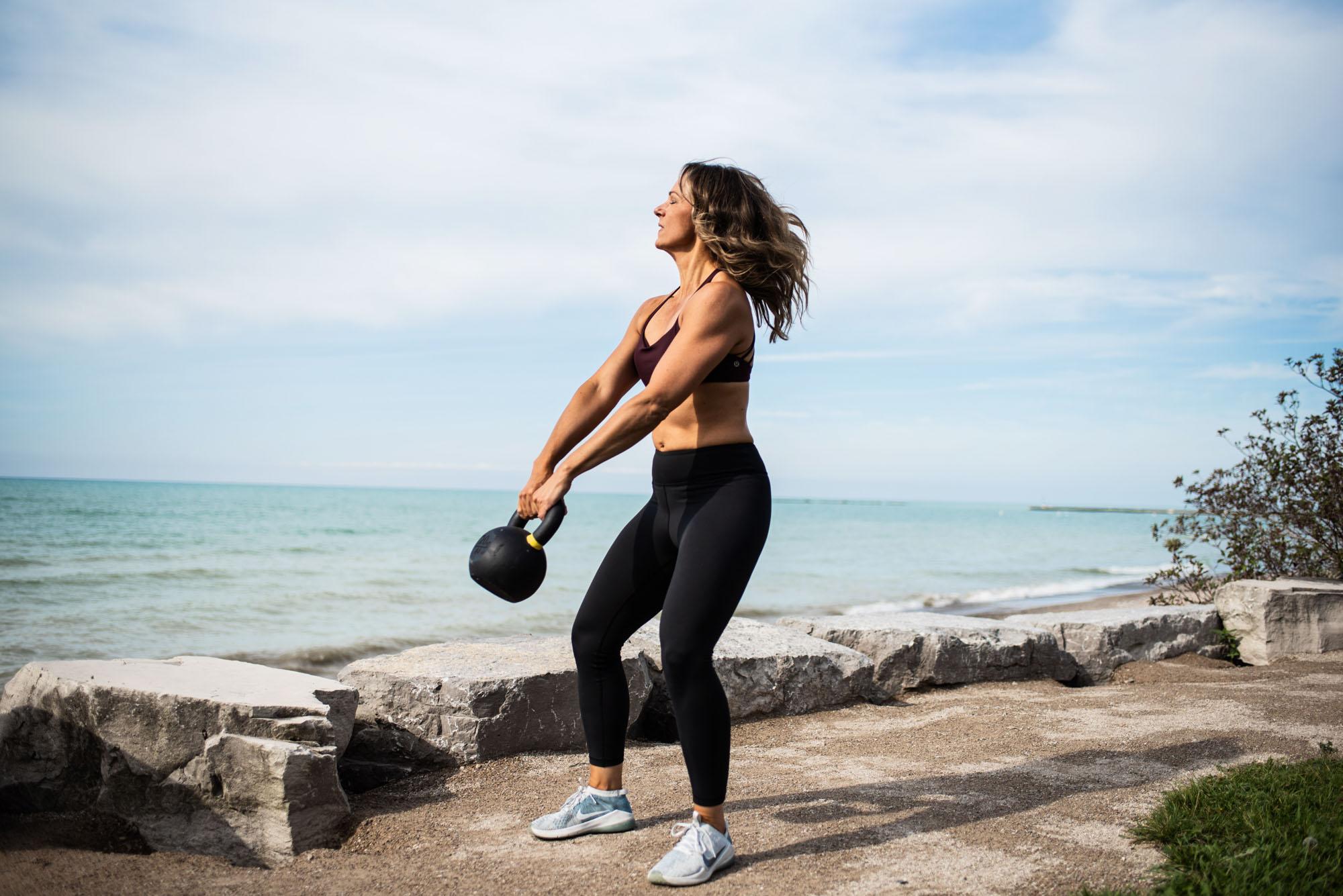 Candid fitness photography