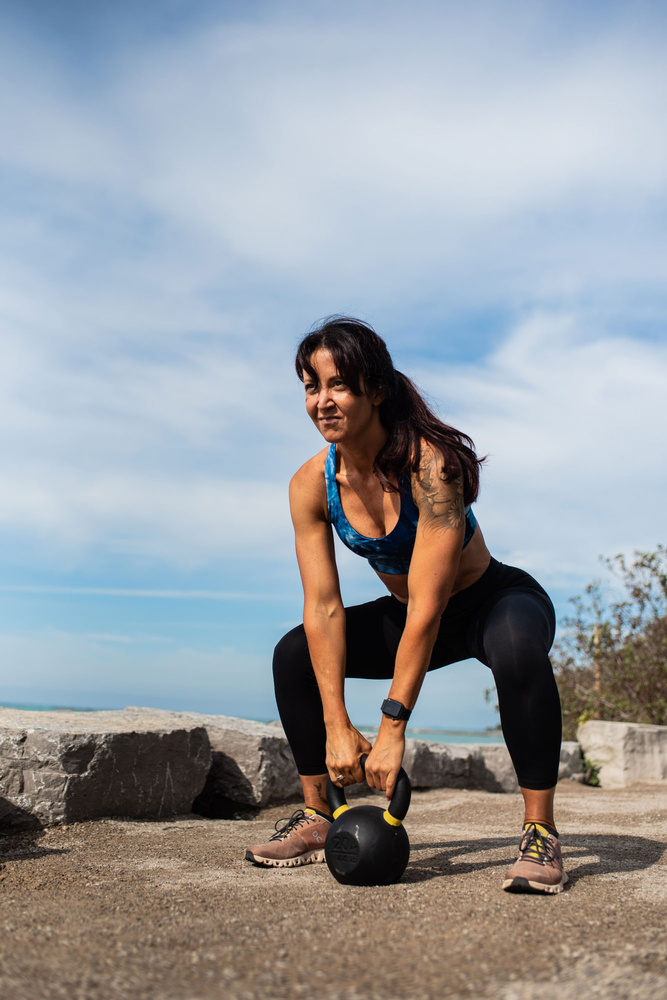 Candid fitness photography