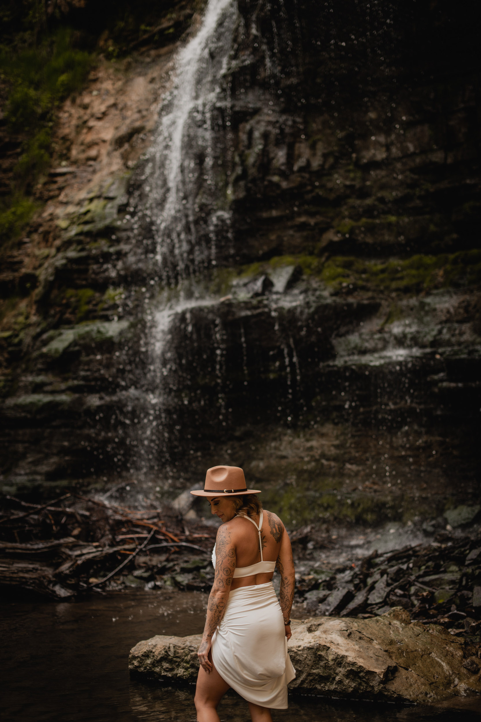 waterfall branding photoshoot